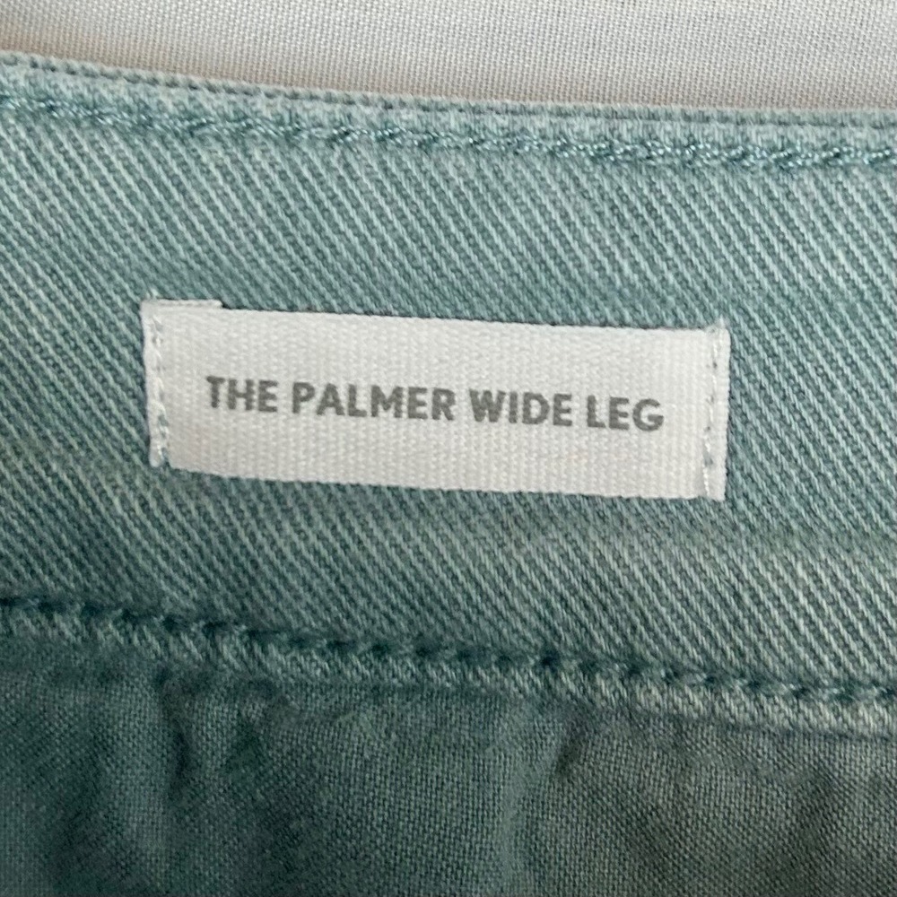 LOFT Palmer Wide Leg Pants Sage Green Utility Patch Pocket Trousers Womens 12 - Picture 9 of 9